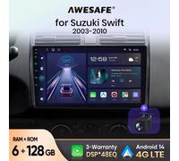 AWESAFE PX9 Autoradio Per SUZUKI SWIFT 2003-2017 Car Play Per Auto Androide Auto Wireless CarPlay Moto 2 din Android Navigation 4G-LTE 8-Croe 8GB+256GB GPS Map RDS DSP IPS Schermo Stereo Auto WIFI 1GB