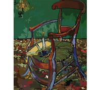 Awesocrafts Kit per punto croce stampato Van Gogh-Gauguin - Kit per ricamo a punto croce, 14 ct, 2 fili (sedia)