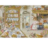 Awesocrafts Kit per punto croce su tela prestampata con Peter Rabbit's, per punto croce, ricamo e cucito, 14 ct, 2 fili