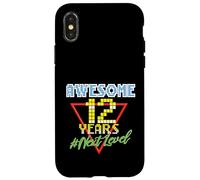 Awesome 12 Years 12 anni Retro Gaming NextLevel Design Custodia per iPhone X/XS