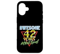 Awesome 42 Years 42 anni Retro Gaming NextLevel Design Custodia per iPhone 16