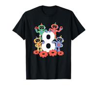 Awesome 8th Birthday Robot Party Celebration for Kids Ages 8 Maglietta