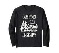 Awesome Camping is My Therapy Camping Shirt with Saying Maglia a Manica