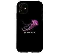 Awesome Cute UnderWater Fish Sea Just Go With Flow JellyFish Custodia per iPhone 11