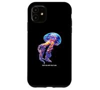 Awesome Cute UnderWater Fish Sea Just Go With Flow JellyFish Custodia per iPhone 11