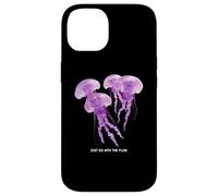 Awesome Cute UnderWater Fish Sea Just Go With Flow JellyFish Custodia per iPhone 14