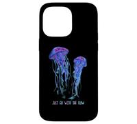 Awesome Cute UnderWater Fish Sea Just Go With Flow JellyFish Custodia per iPhone 14 Pro Max
