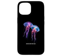 Awesome Cute UnderWater Fish Sea Just Go With Flow JellyFish Custodia per iPhone 15