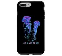 Awesome Cute UnderWater Fish Sea Just Go With Flow JellyFish Custodia per iPhone 7 Plus/8 Plus