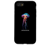 Awesome Cute UnderWater Fish Sea Just Go With Flow JellyFish Custodia per iPhone SE (2020) / 7/8