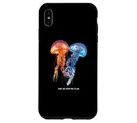 Awesome Cute UnderWater Fish Sea Just Go With Flow JellyFish Custodia per iPhone XS Max