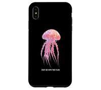 Awesome Cute UnderWater Fish Sea Just Go With Flow JellyFish Custodia per iPhone XS Max