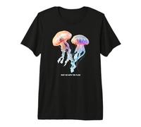 Awesome Cute Underwater Fish Sea Just Go with Flow Jellyfish Maglietta Premium