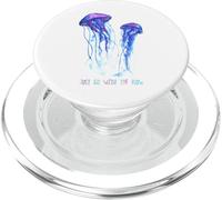 Awesome Cute UnderWater Fish Sea Just Go With Flow JellyFish PopSockets PopGrip per MagSafe