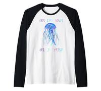 Awesome Cute Underwater This Girl Loves Her Jellyfish Maglia con Maniche Raglan