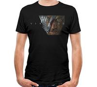 Awesome Face Viking Ragnar Lothbrok Unisex 100% Cotton Short-Sleeve T-Shirts Black L
