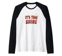 Awesome It's Time Shine Statement Costume per Ragazzi e Ragazze Maglia con Maniche Raglan