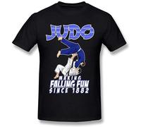 Awesome Judo Making Falling Fun Since 1882 Graphic Digital Print Unisex 100% Cotton Short-Sleeve T-Shirts Black M
