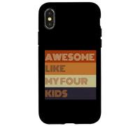 Awesome Like My Four Daughters Festa del papà regalo Tee Custodia per iPhone X/XS