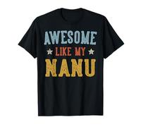 Awesome Like My Nanu Fathers Day Retro Nonno Maglietta