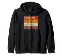 Awesome Like My Three Daughters Fathers Day regalo Tee Felpa con Cappuccio