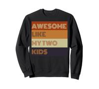 Awesome Like My Two Kids Fathers Day regalo Tee Felpa
