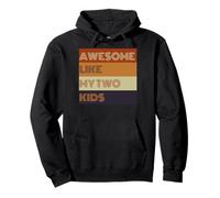 Awesome Like My Two Kids Fathers Day regalo Tee Felpa con Cappuccio