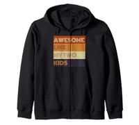 Awesome Like My Two Kids Fathers Day regalo Tee Felpa con Cappuccio