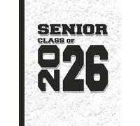 Awesome Senior Class of 2026- Student Edition 7.5 x 9.25 Comp Journal Planner Black on White: Back to School notebook - Great Gift or Diary