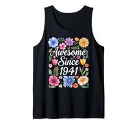 Awesome Since 1941 - Compleanno Floreale Acquerello Canotta