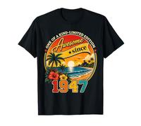 Awesome Since 1947 Vintage Beach Tropical 79th Birthday Maglietta