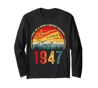 Awesome Since 1947 Vintage Style Born in 1947 Birthday Mens Maglia a Manica
