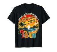Awesome Since 1949 Vintage Beach Tropical 77th Birthday Maglietta