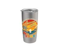 Awesome Since 1951 Vintage Beach Tropical 75th Birthday Bicchiere termico in acciaio inox doppia parete