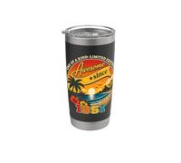 Awesome Since 1951 Vintage Beach Tropical 75th Birthday Bicchiere termico in acciaio inox doppia parete