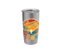 Awesome Since 1955 Vintage Beach Tropical 71st Birthday Bicchiere termico in acciaio inox doppia parete