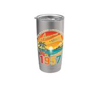 Awesome Since 1957 Vintage Beach Tropical 69th Birthday Bicchiere termico in acciaio inox doppia parete