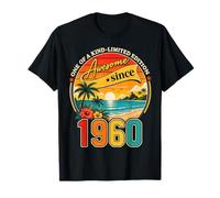 Awesome Since 1960 Vintage Beach Tropical 66th Birthday Maglietta
