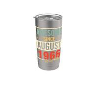 Awesome Since 1966 Ltd Edition Compleanno 60 Anni Agosto Bicchiere termico in acciaio inox doppia parete