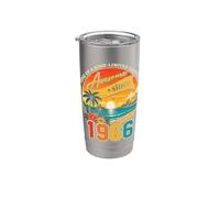 Awesome Since 1966 Vintage Beach Tropical 60th Birthday Bicchiere termico in acciaio inox doppia parete