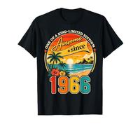 Awesome Since 1966 Vintage Beach Tropical 60th Birthday Maglietta