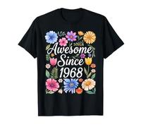 Awesome Since 1968 - Compleanno Floreale Acquerello Maglietta