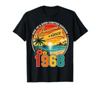 Awesome Since 1968 Vintage Beach Tropical 58th Birthday Maglietta