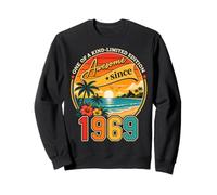 Awesome Since 1969 Vintage Beach Tropical 57th Birthday Felpa