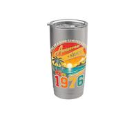 Awesome Since 1976 Vintage Beach Tropical 50th Birthday Bicchiere termico in acciaio inox doppia parete