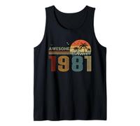 Awesome Since 1981 Men Women Birth of Birthday Years Vintage Canotta