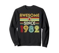 Awesome Since 1982 Classic Year Birth of Birthday Vintage Felpa