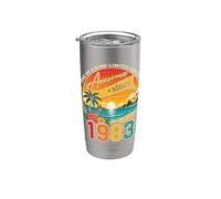 Awesome Since 1983 Vintage Beach Tropical 43rd Birthday Bicchiere termico in acciaio inox doppia parete