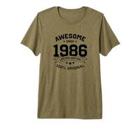 Awesome Since 1986 - Compleanno Nascita Anno College Varsity Maglietta Premium