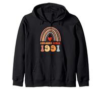 Awesome Since 1991 35th Birthday Boho Rainbow 35 Years Old Felpa con Cappuccio